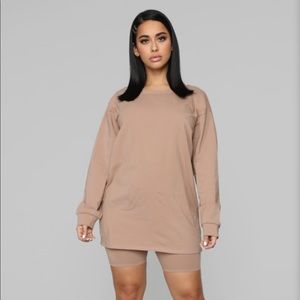 Fashion nova paparazzi short set mocha